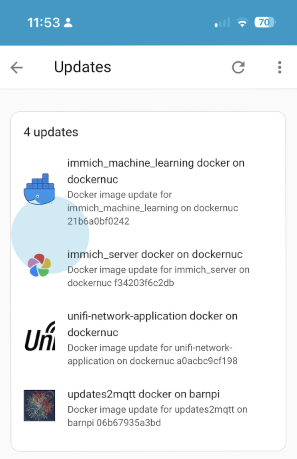 Example Home Assistant update dialog